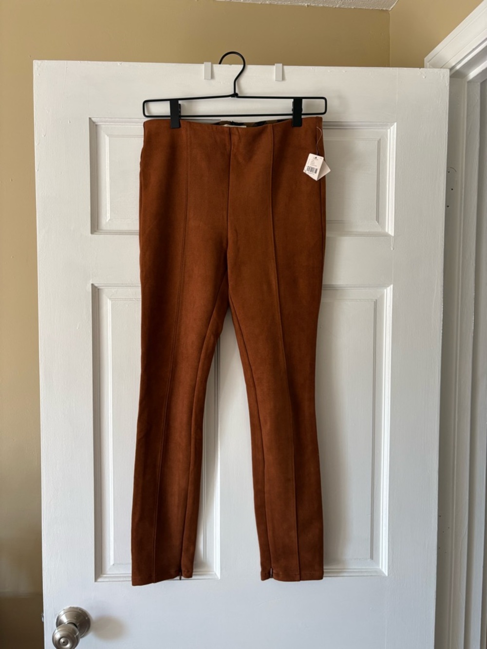 Anthropologie women's suede Pants in Cedar